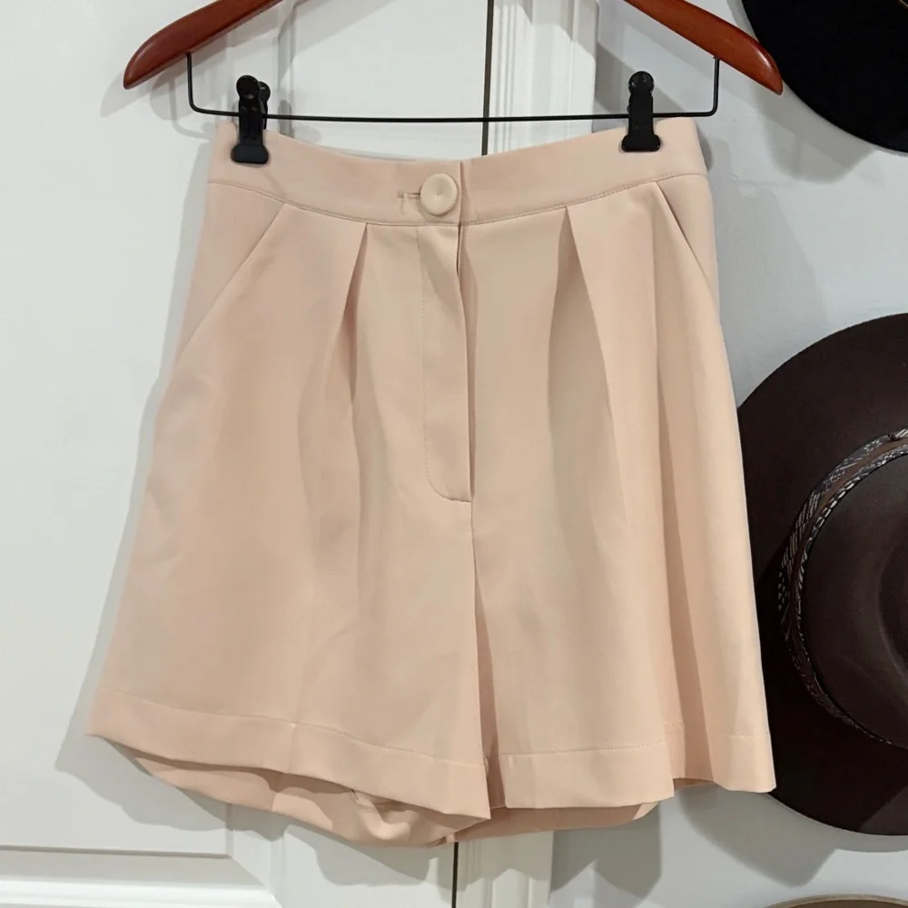 Shorts Blazer Set Blush Pink Double-Breasted Blazer Size M - Picture 5 of 7